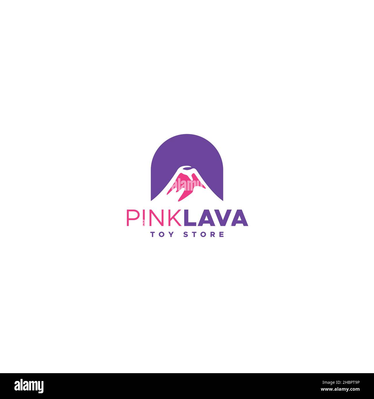 Minimalistisches Design Pink Lava Toy Store Logo Design Stock Vektor