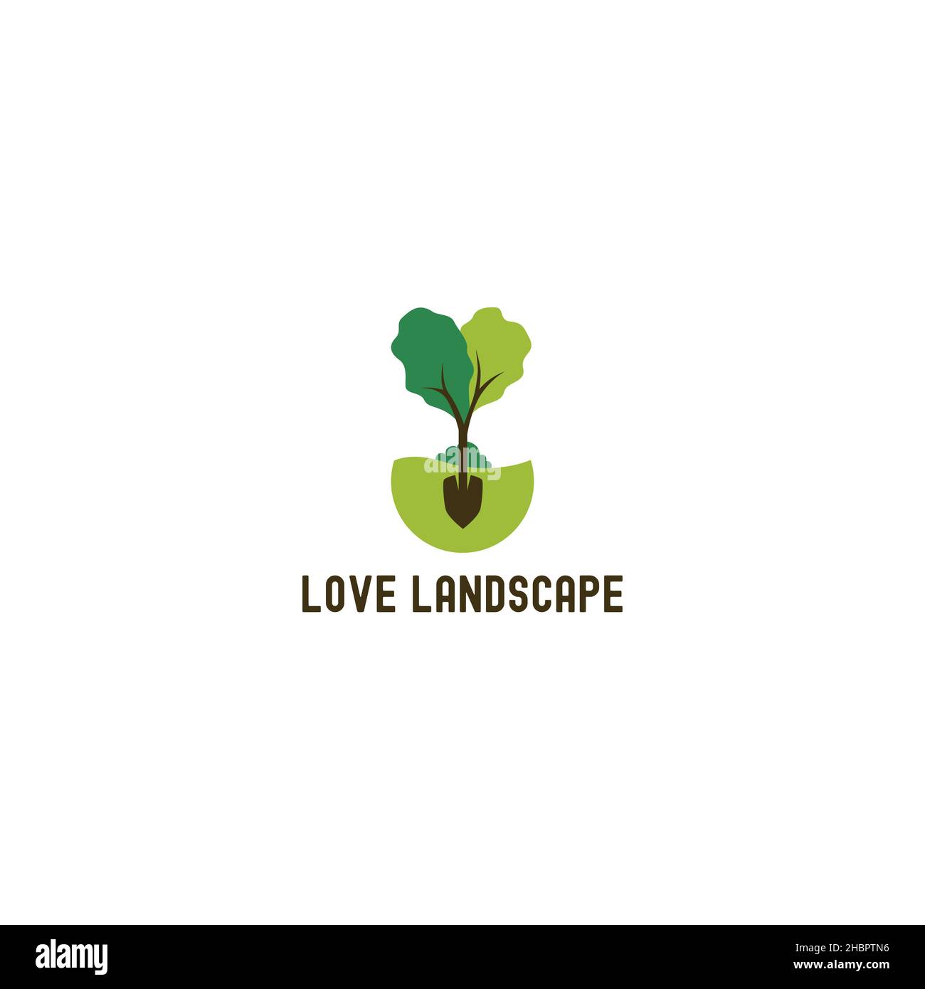 Modernes Design farbenfrohes Love Landscape Logo-Design Stock Vektor