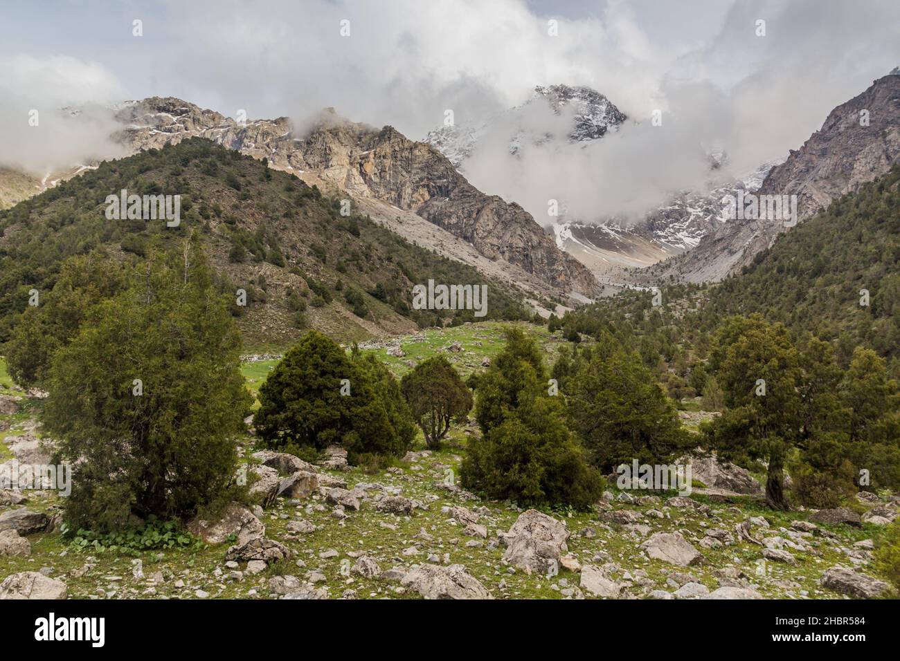 Wilde Landschaft des Fann-Gebirges, Tadschikistan Stockfoto