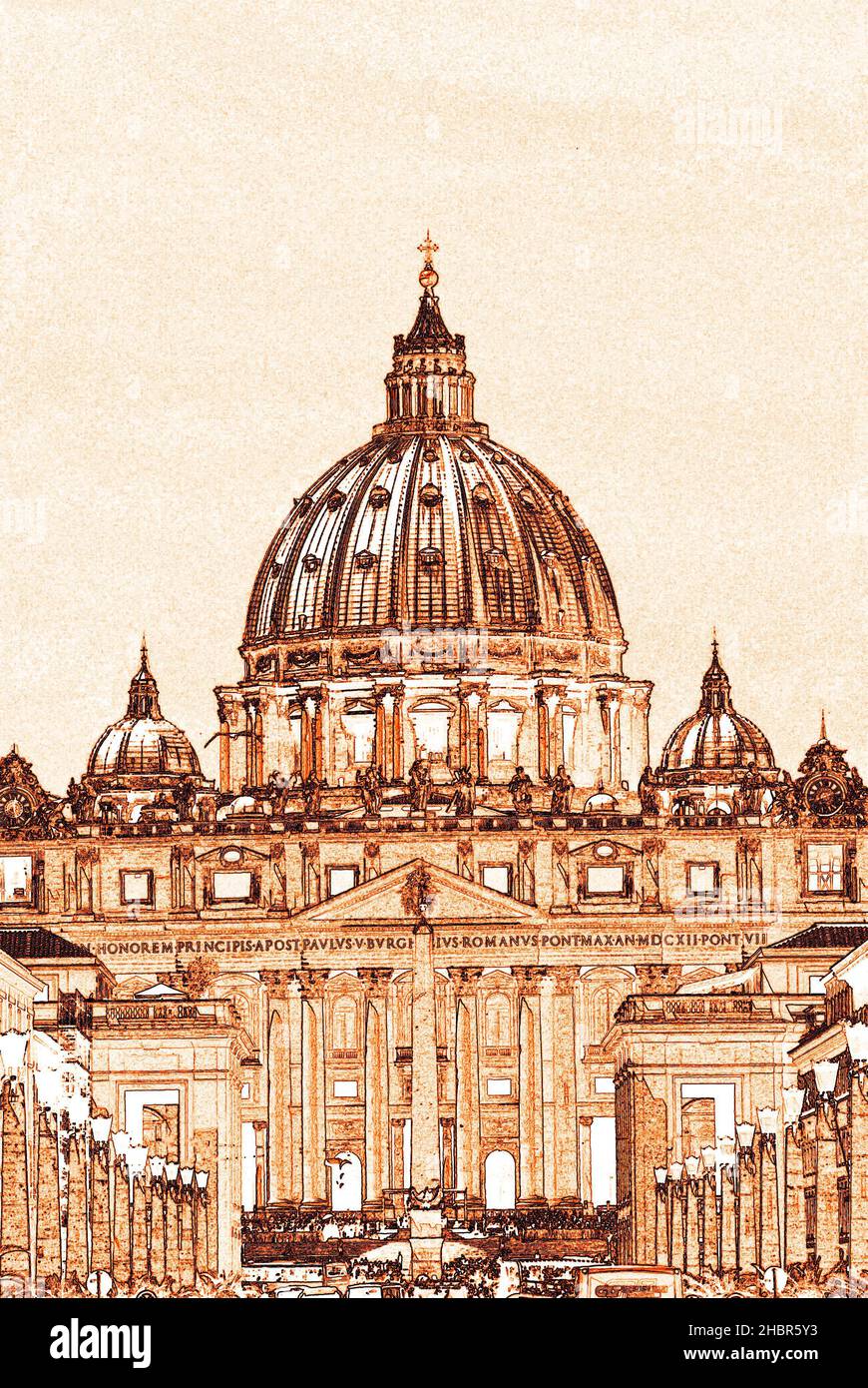 Basilika Sankt Peter, Vaticano, Roma, Italien Stockfoto