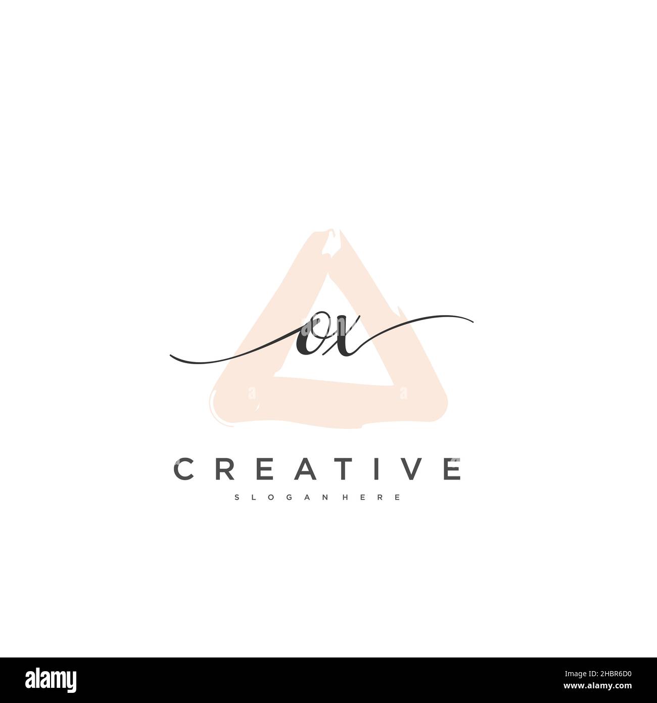 OX Initial Handschrift minimalistische geometrische Logo Vorlage Vektor-Kunst, Logo für Business-Schönheit, Mode und andere Kunst Stock Vektor