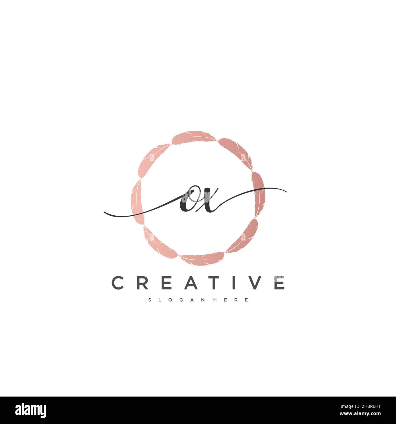 OX Initial Handschrift minimalistische geometrische Logo Vorlage Vektor-Kunst, Logo für Business-Schönheit, Mode und andere Kunst Stock Vektor