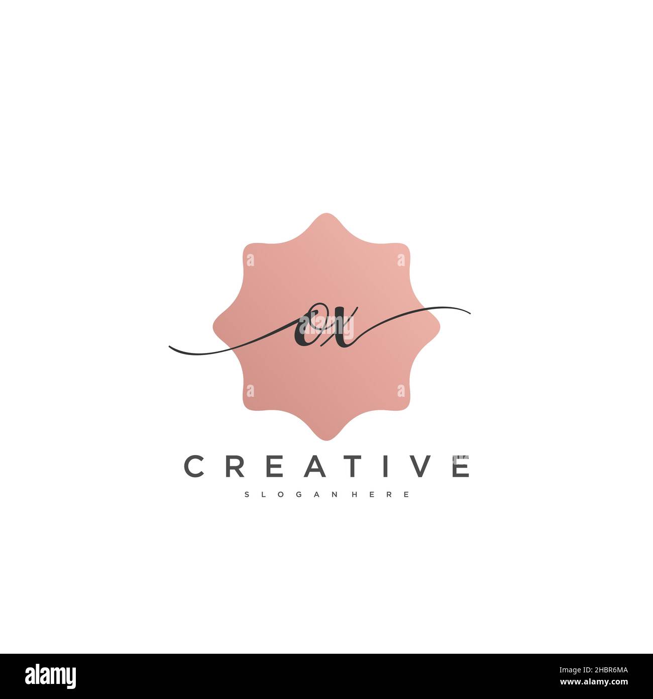 OX Initial Handschrift minimalistische geometrische Logo Vorlage Vektor-Kunst, Logo für Business-Schönheit, Mode und andere Kunst Stock Vektor