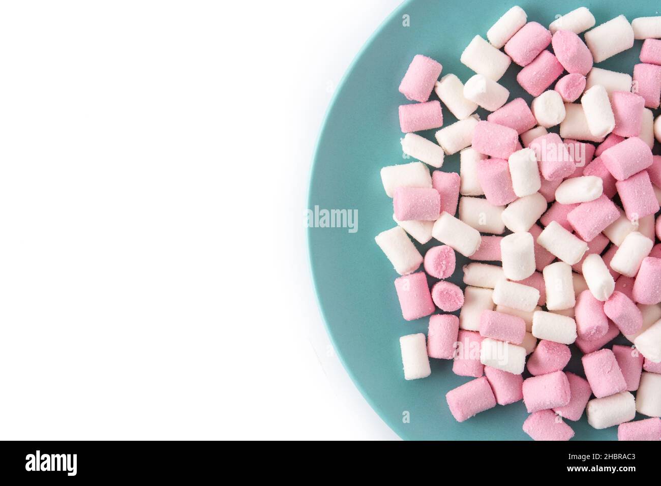 Süßes Sumpflaibchen Topping isoliert auf weißem Hintergrund Stockfoto