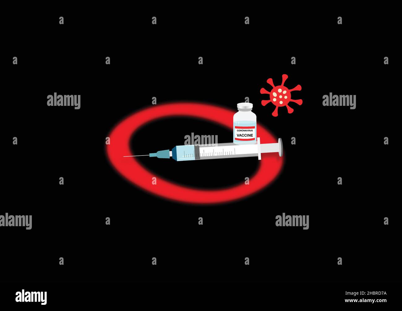 Corona-Impfstoff gegen Covid-19 omicron-Variante oder B.1.1.529 auf griechischem Alphabet. Stock Vektor