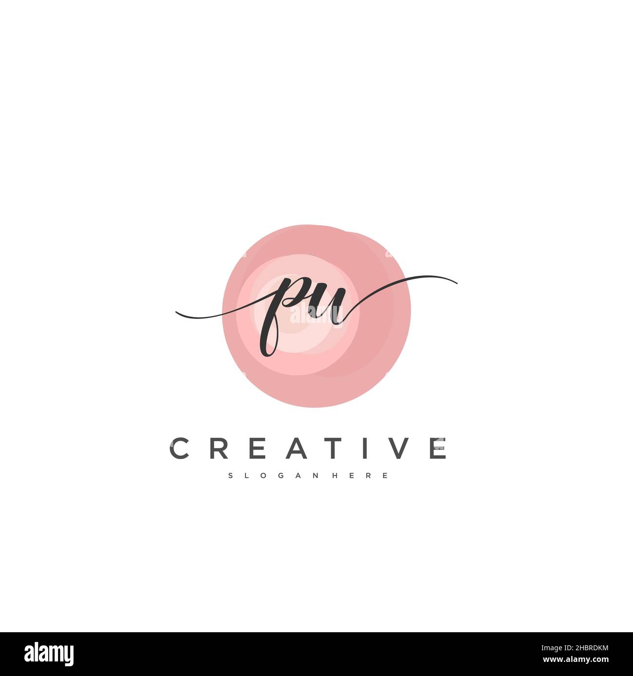 PW erste Handschrift minimalistisch geometrische Logo Vorlage Vektor-Kunst, Logo für Business-Schönheit, Mode und andere Kunst Stock Vektor