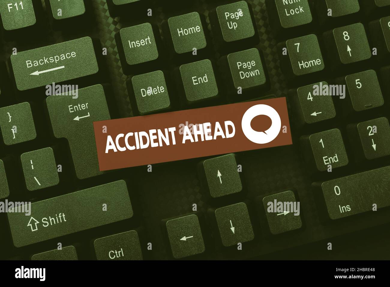 Handschriftschild Unfall voraus. Geschäftsidee unglückliches Ereignis vorbereitet sein Umweg Vermeiden Tailgating Abstract Online Typing Contest, Erstellen Funny Stockfoto
