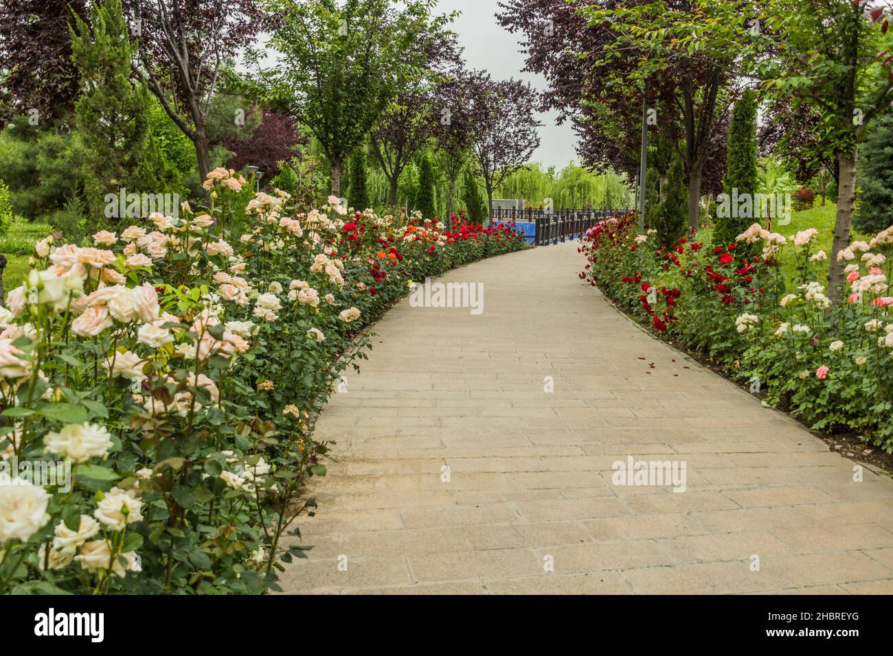 Flag Pole Park in Duschanbe, der Hauptstadt Tadschikistans Stockfoto