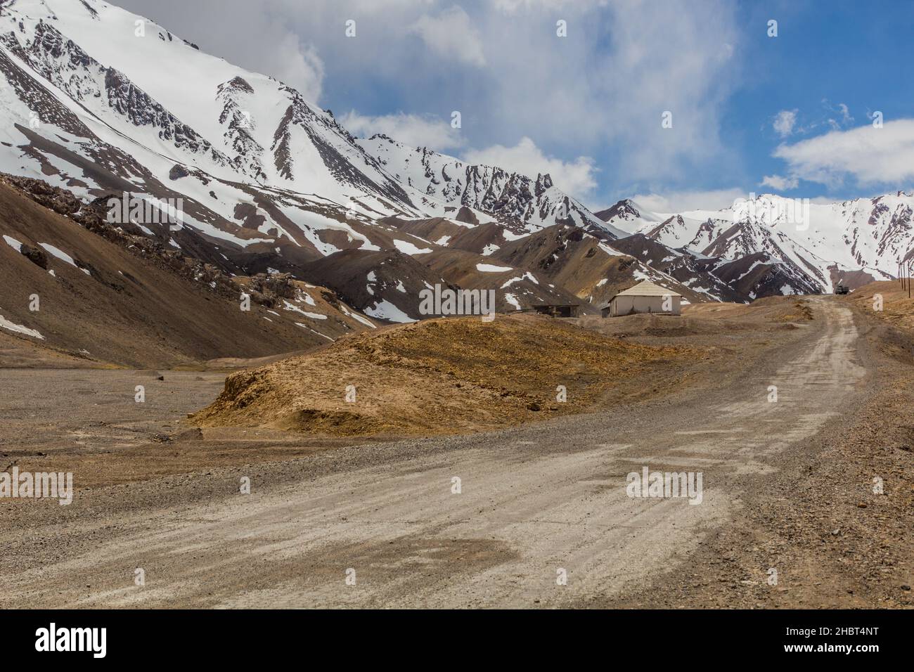 AK Baital Pass auf dem Pamir Highway in der Autonomen Region Gorno-Badakhshan, Tadschikistan Stockfoto