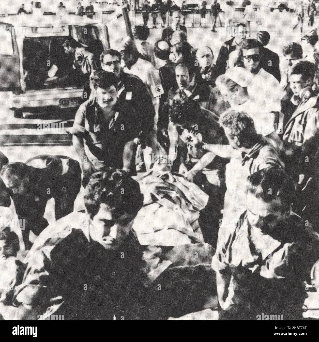 Ägyptische Kriegsgefangene gehen nach dem arabisch-israelischen Krieg nach Hause Ca. 1. November 1973 Stockfoto