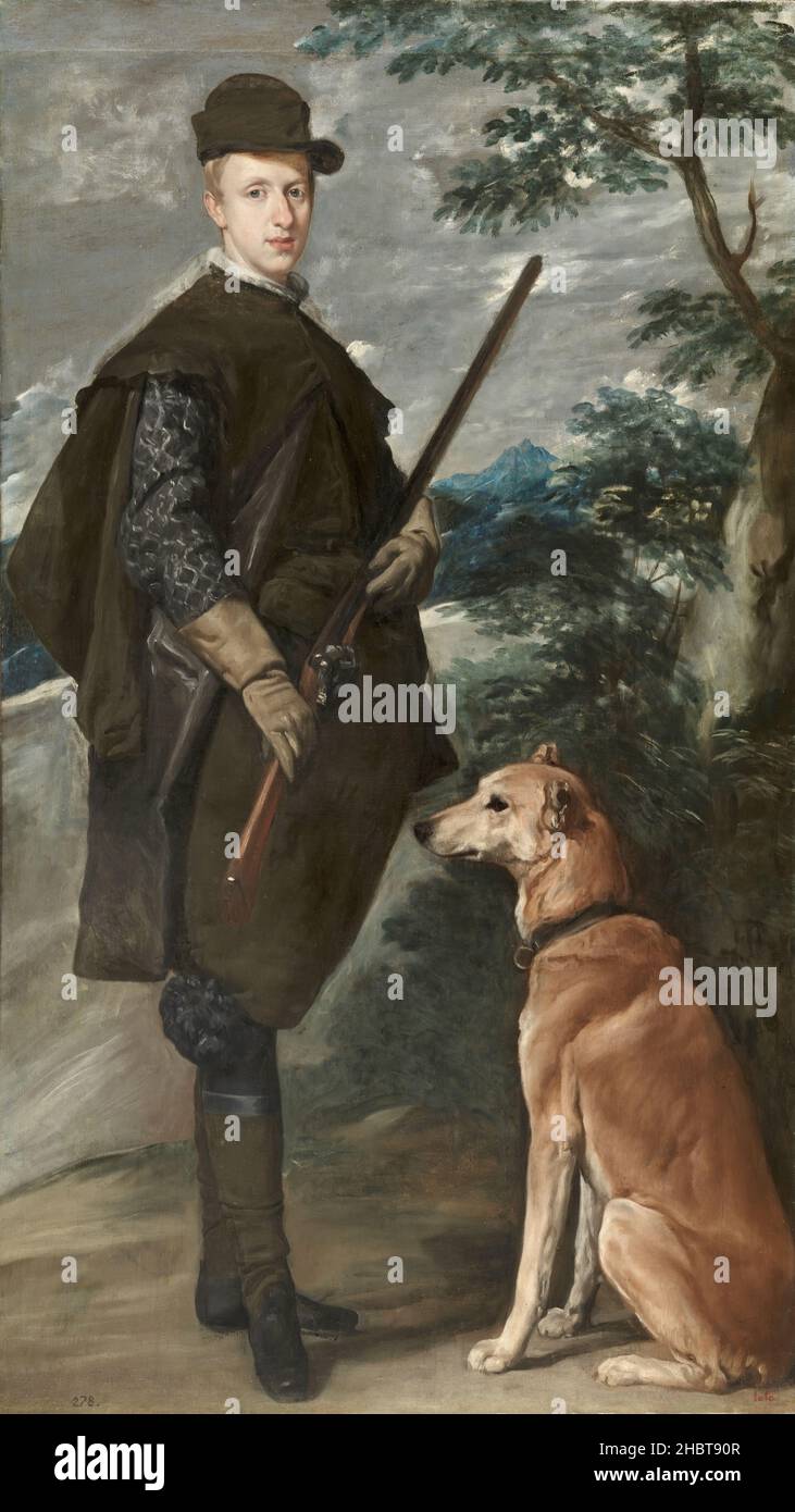 El cardenal-infante Fernando de Austria, cazador - 1632 34 - Öl auf Leinwand 191 x 107 cm - Velázquez Diego Stockfoto