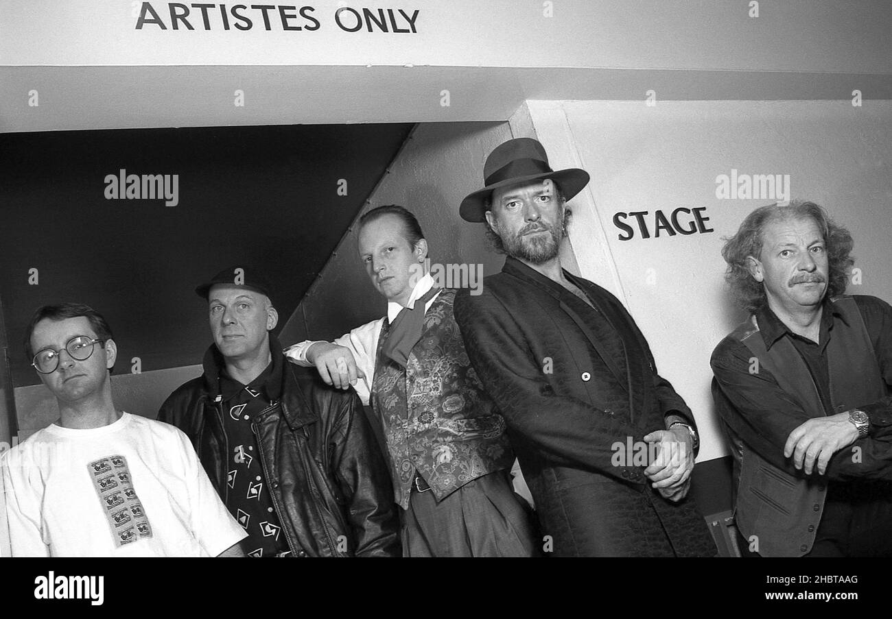 Die britische Progressive-Rockband Jethro Tull 1992 ist am Line-up. Stockfoto