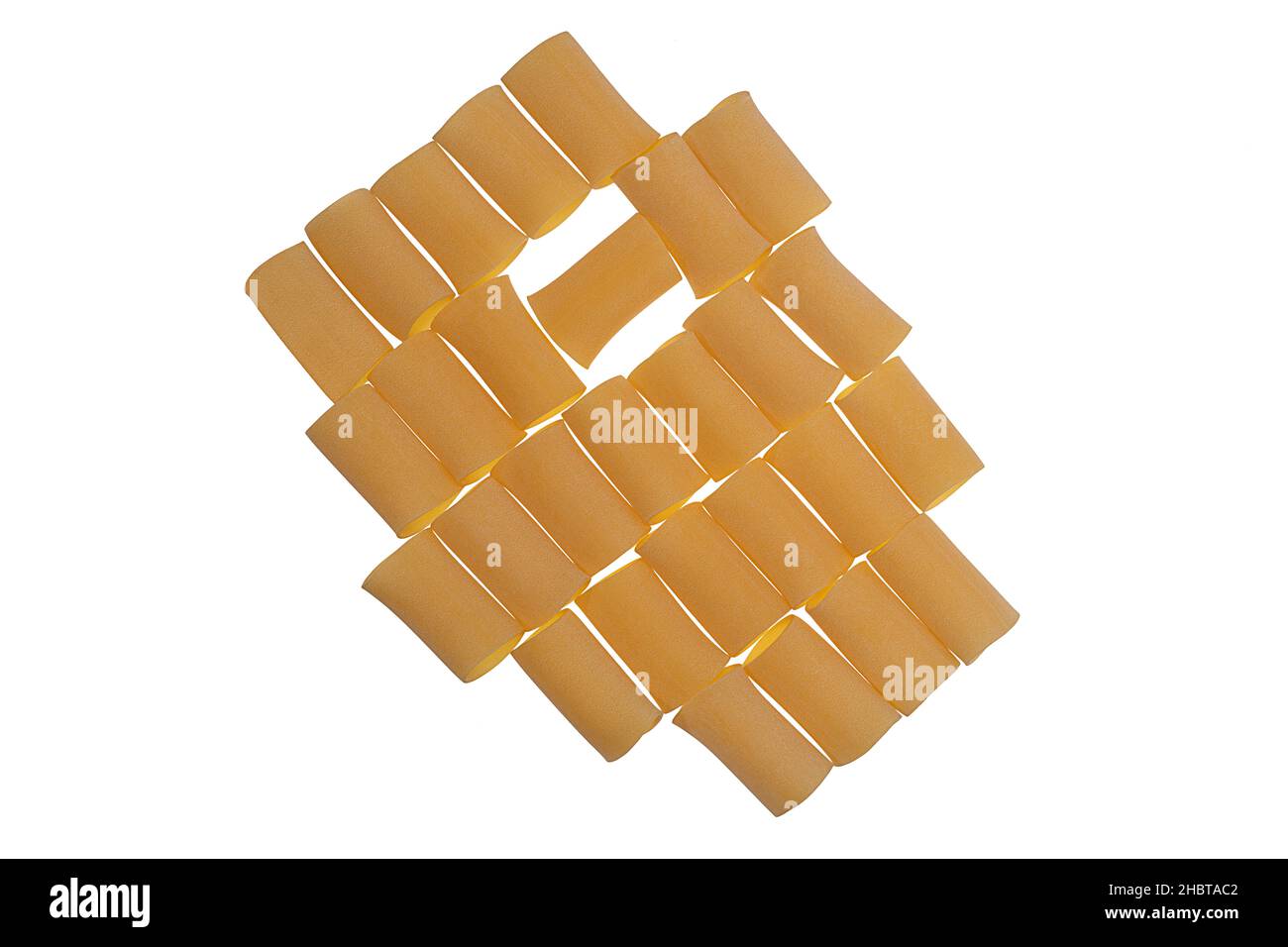 Paccheri Pasta aus der Kampanien-Italien-italienischen Küche Stockfoto