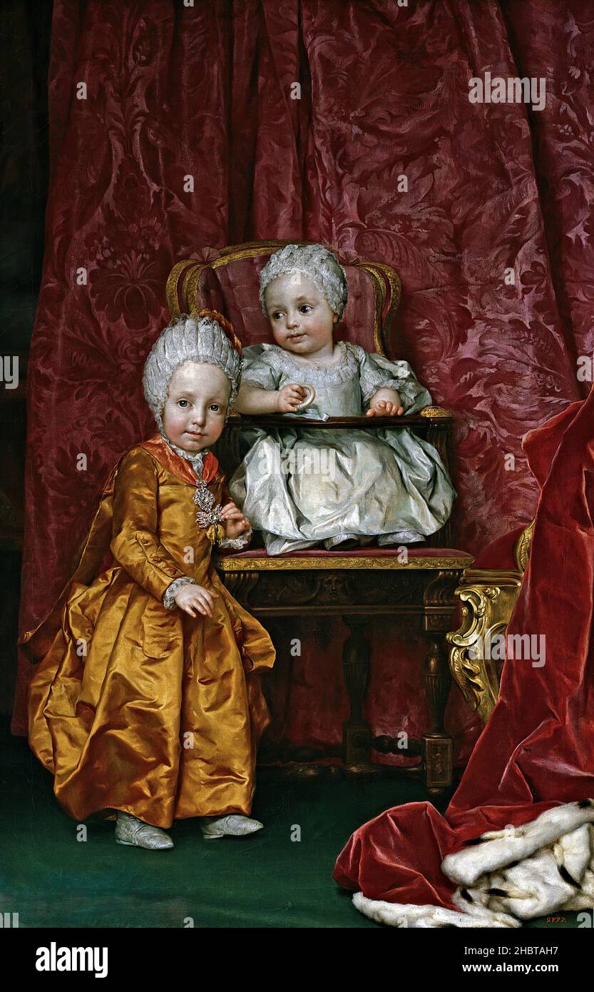 Erzherzog Ferdinand und Erzherzogin Maria Anna von Österreich - 1770 - Öl auf Leinwand 147 x 96 cm - Mengs Anton Raphael Stockfoto