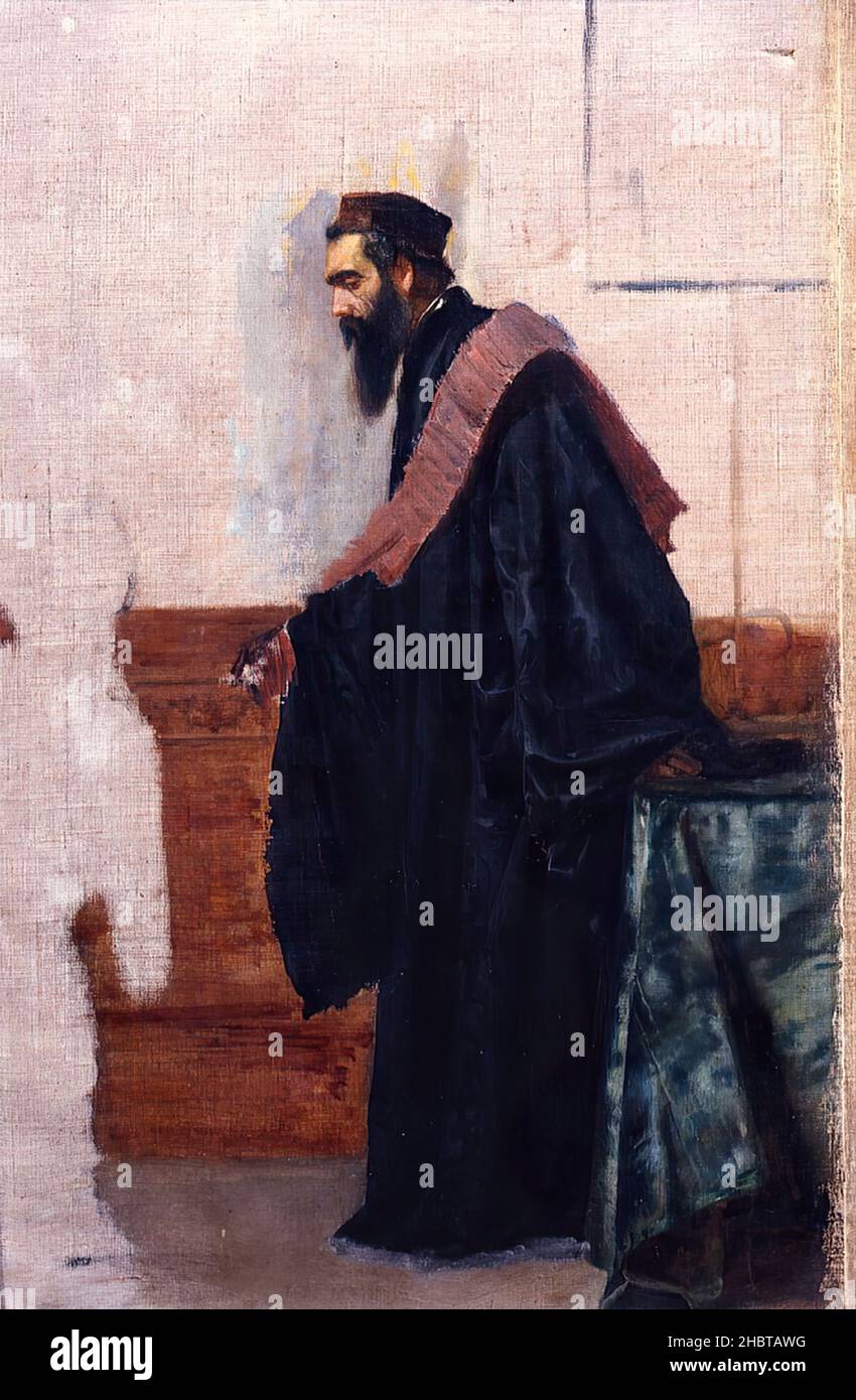 Doge - 1855 60 - Öl auf Leinwand 71 x 49 cm - Banti Cristiano Stockfoto