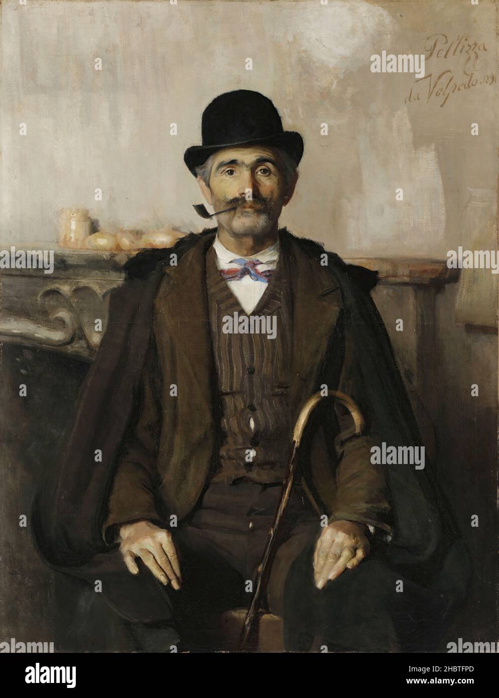 Il mediatore - 1891 - Öl auf Leinwand 121 x 93 cm - Pellizza da Volpedo Giuseppe Stockfoto