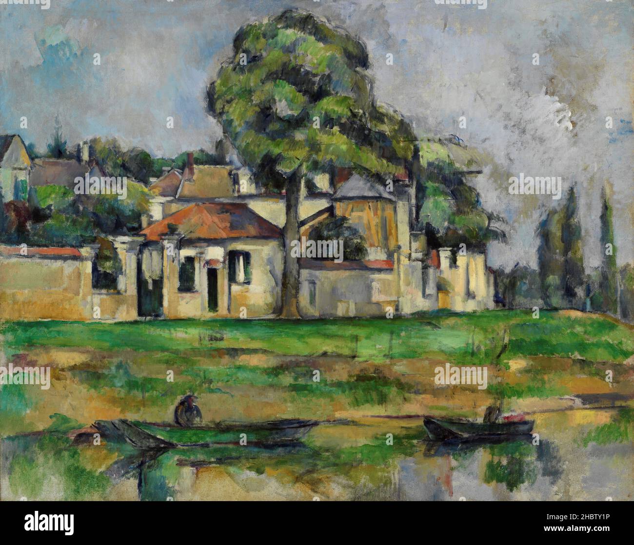 Ufer der Marne - 1888 - Öl auf Leinwand 65 x 81,3 cm - ce02Cézanne Paul Stockfoto