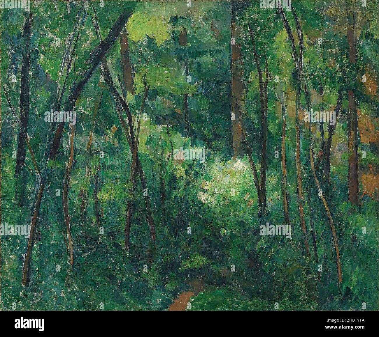 Der Innenraum eines Waldes - 1880 90 - Öl auf Leinwand 56,1 x 46,4 cm - ce09Cézanne Paul Stockfoto