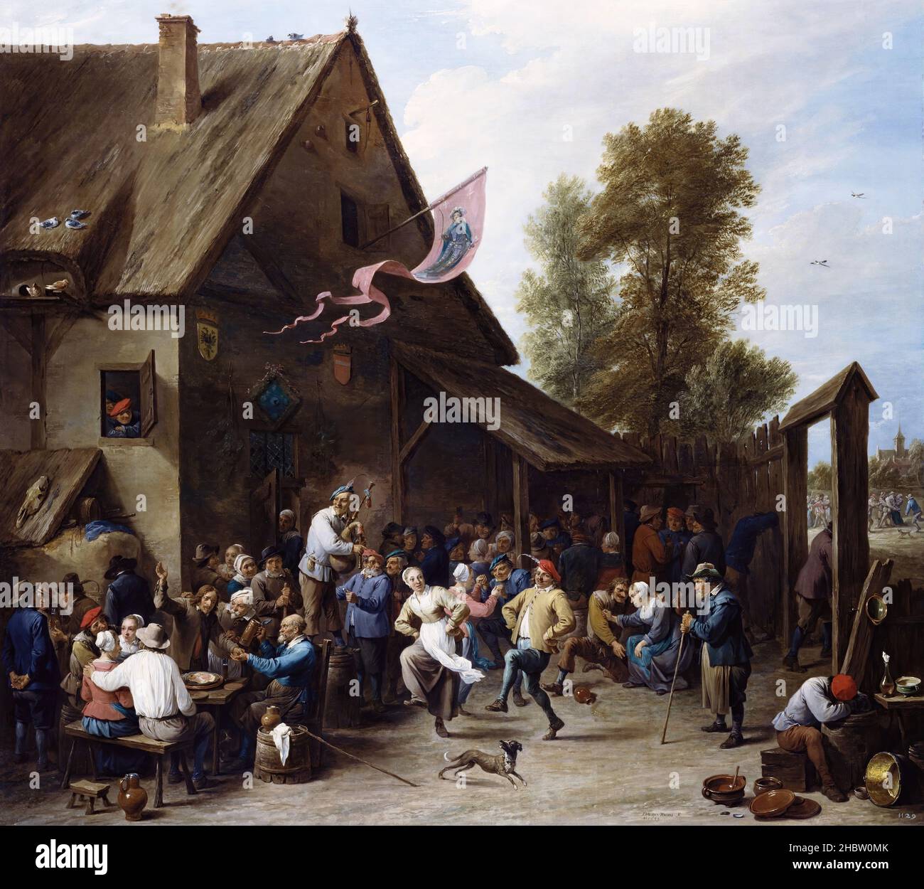 A Kermis on St George's Day - 1649 - Öl auf Leinwand 79,7 x 88,7 cm - Teniers David il giovane Stockfoto