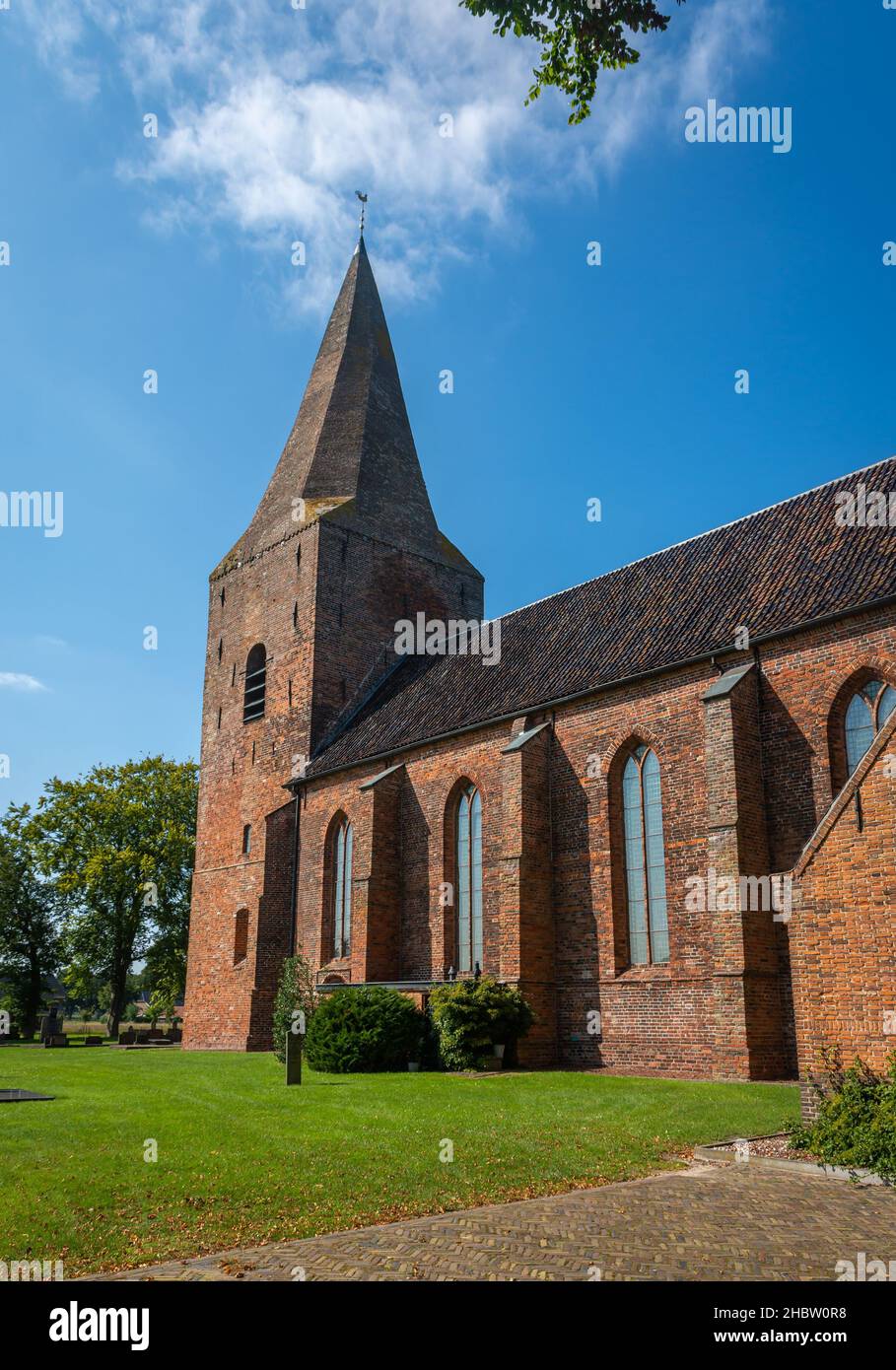 Gotische Kirche von Onstwedde, Provinz Groningen Stockfoto
