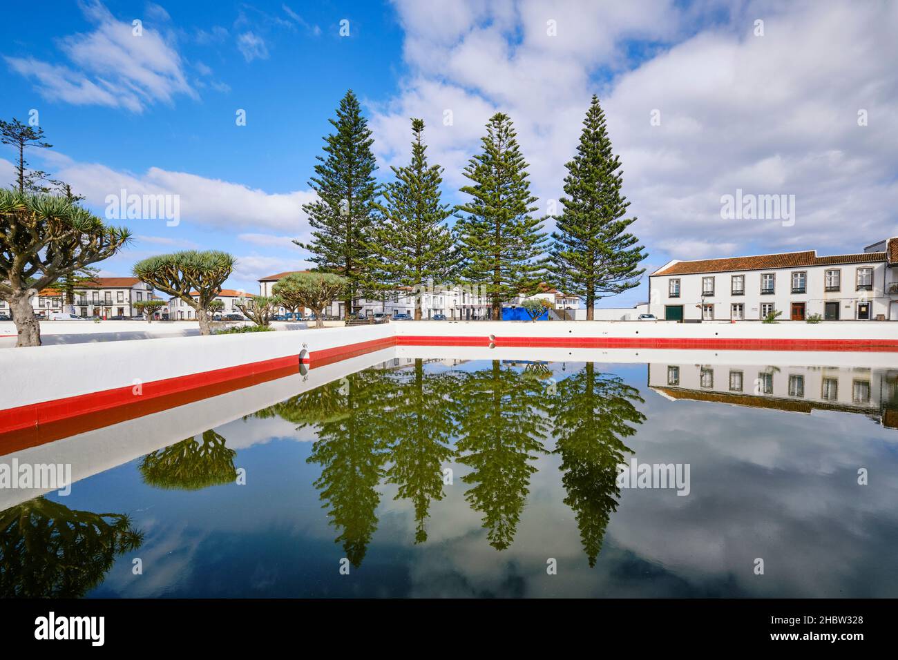 Frischwassertank, Jahrhunderte alt, um die Bevölkerung zu versorgen. Santa Cruz da Graciosa, Insel Graciosa. Azoren, Portugal Stockfoto