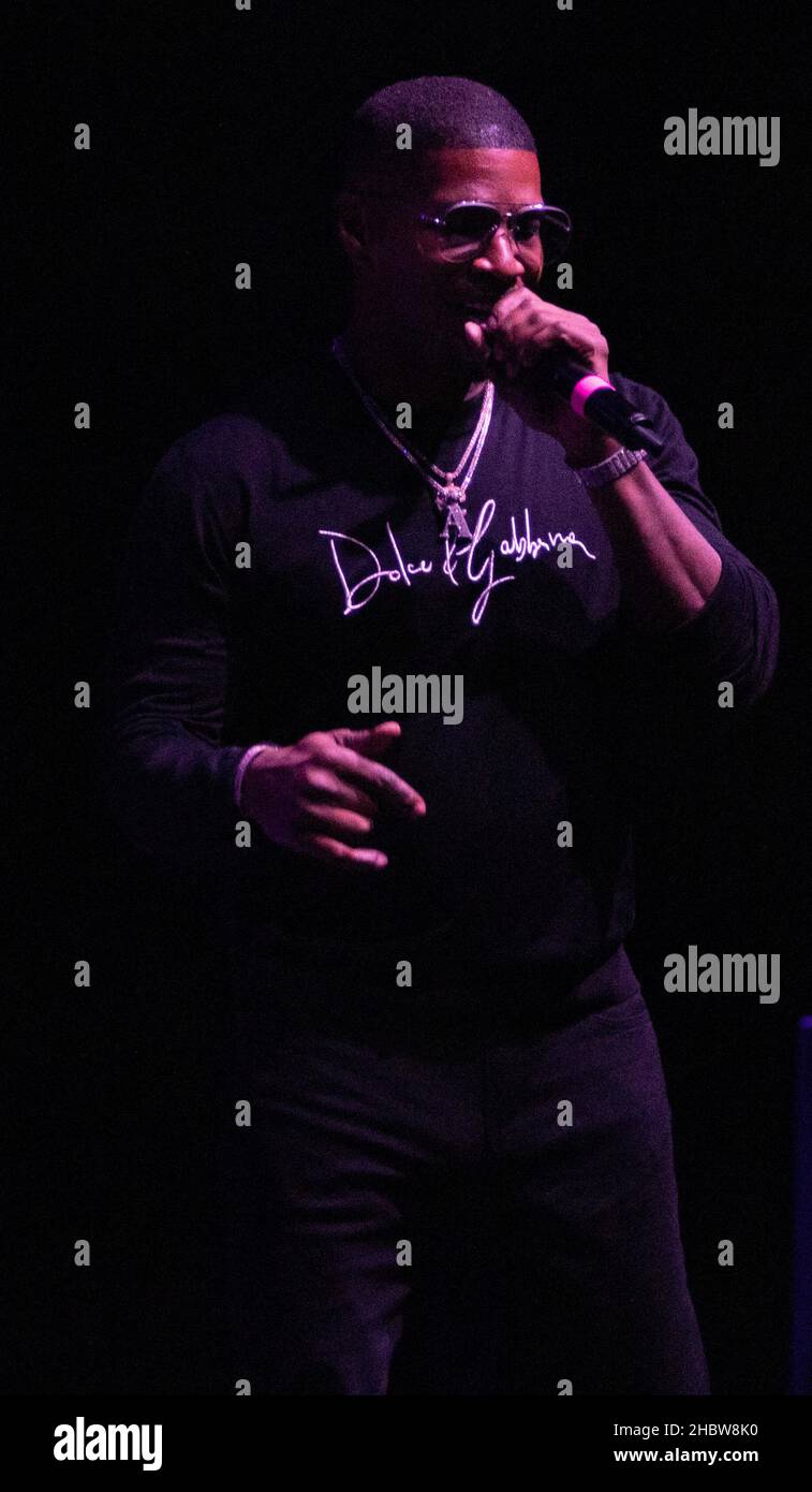 22. Oktober 2021: Jamie Foxx rappt während der 50th-Geburtstagsparty von Snoop Dogg, veranstaltet von Jamie Foxx im Magnolia in San Diego, Kalifornien, am Freitag, den 22nd. Oktober 2021 (Bildnachweis: © Rishi DekaZUMA Press Wire) Stockfoto