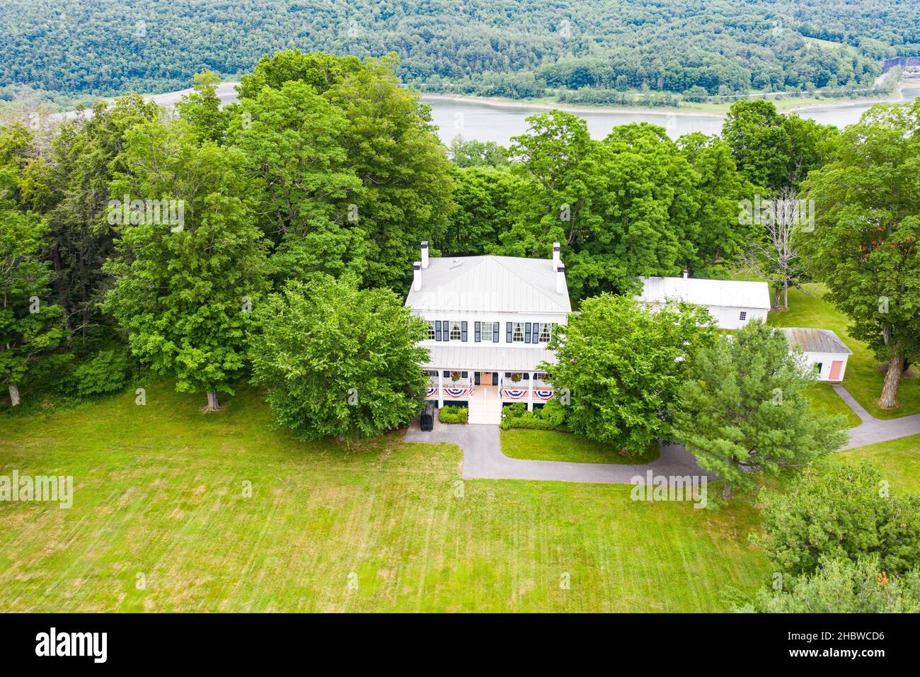 Lansing Manor, New York Power Authority, Blenheim, NY Stockfoto