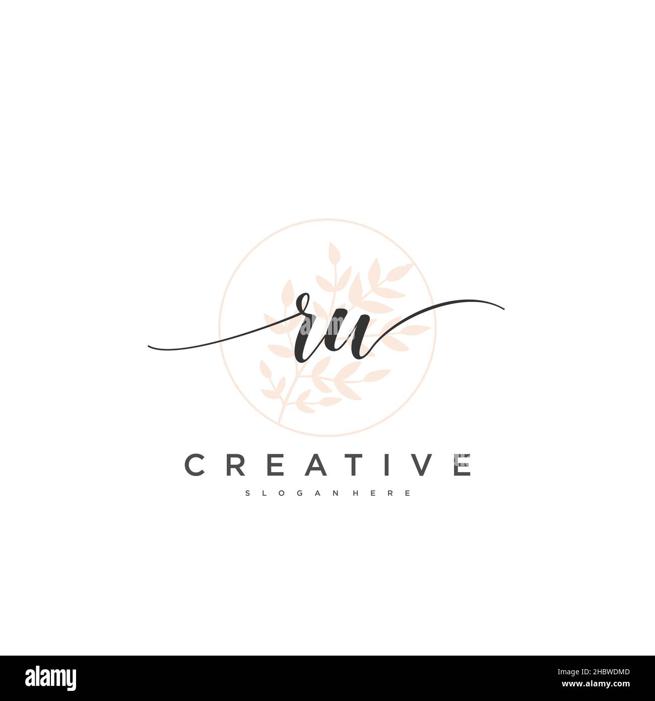 RW erste Handschrift minimalistische geometrische Logo Vorlage Vektor-Kunst, Logo für Business-Schönheit, Mode und andere Kunst Stock Vektor