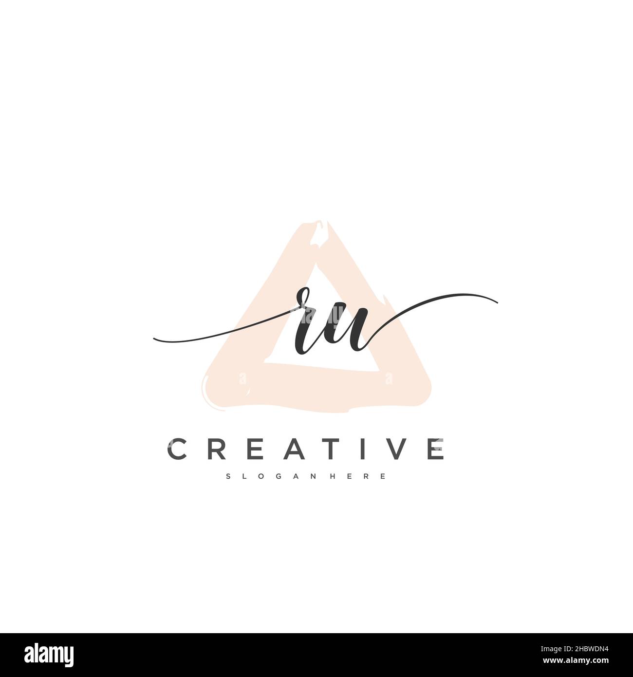 RW erste Handschrift minimalistische geometrische Logo Vorlage Vektor-Kunst, Logo für Business-Schönheit, Mode und andere Kunst Stock Vektor