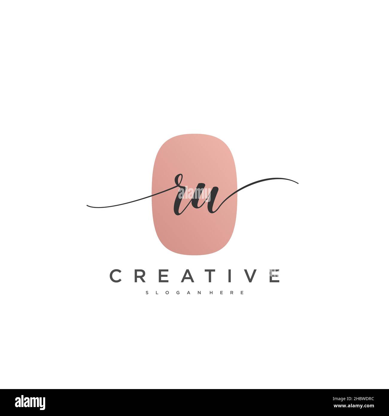 RW erste Handschrift minimalistische geometrische Logo Vorlage Vektor-Kunst, Logo für Business-Schönheit, Mode und andere Kunst Stock Vektor
