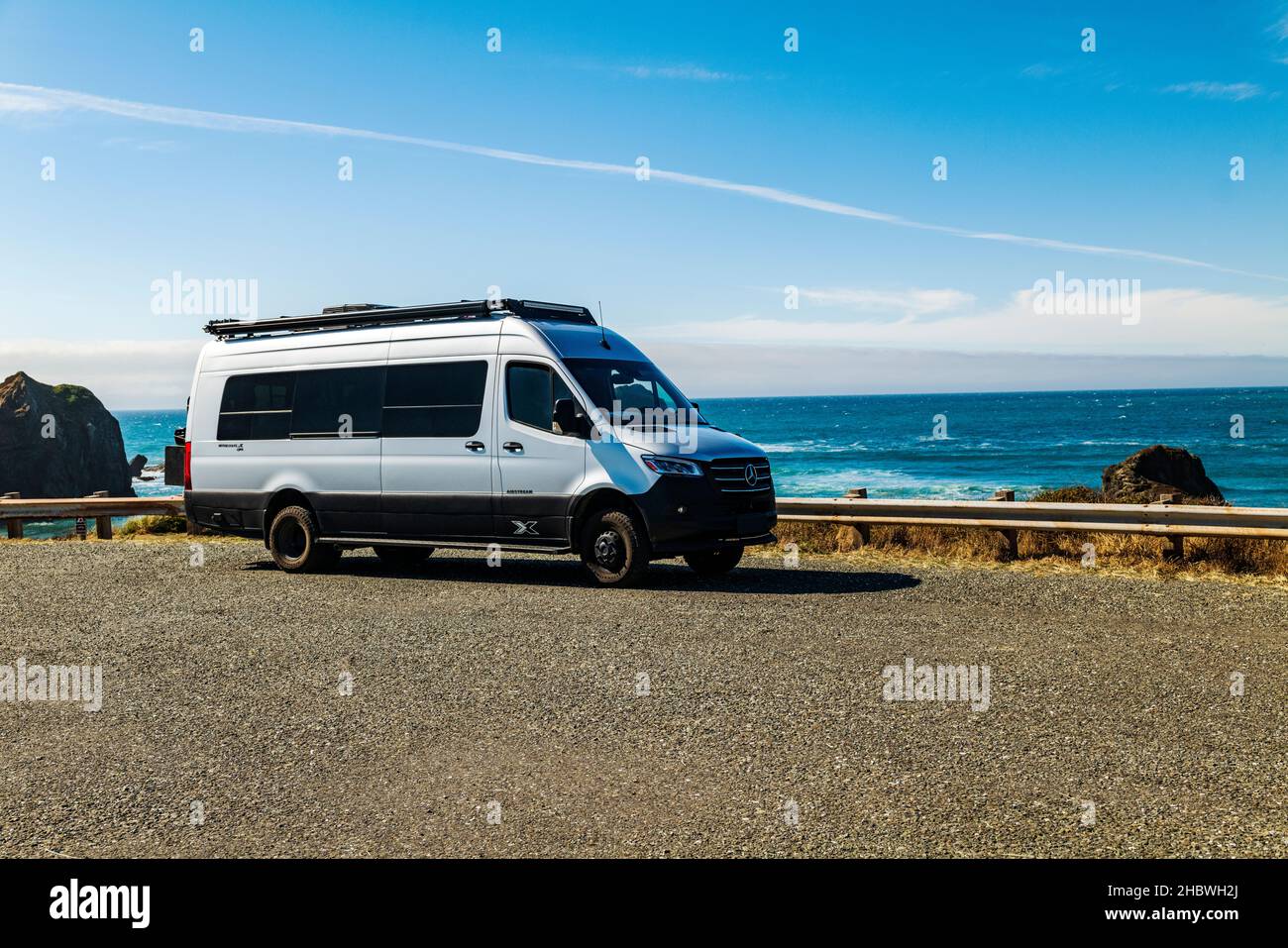 Airstream Interstate 24X 4WD; Wohnmobil; Meyers Creek Beach; Oregon Coast; USA Stockfoto