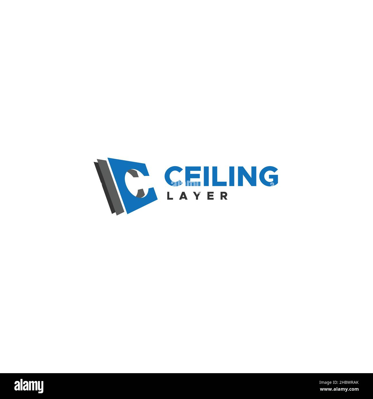 Minimalistisches Initial C Ceiling Layer-Logo Stock Vektor