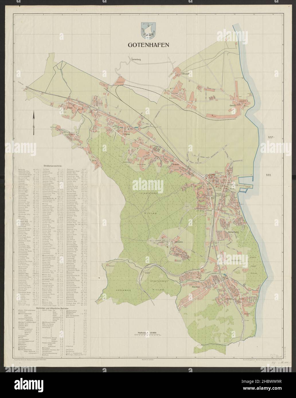 Gotenhafen Karte, Gdynia Karte, Karte von Gdynia, Gotenhafen Print