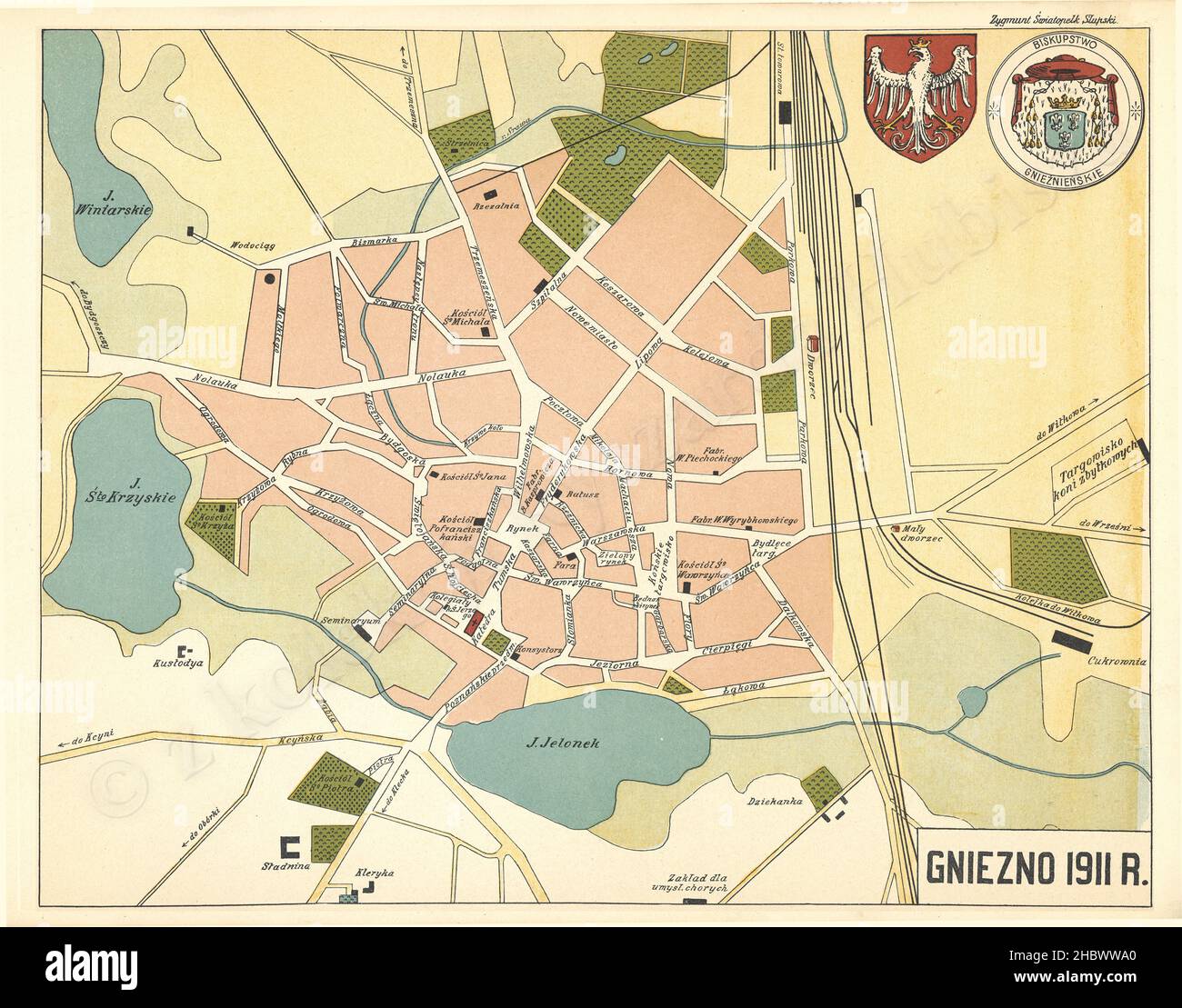 Gniezno Karte, Karte von Gniezno, Gniezno Print, Gniezno Art, Gniezno