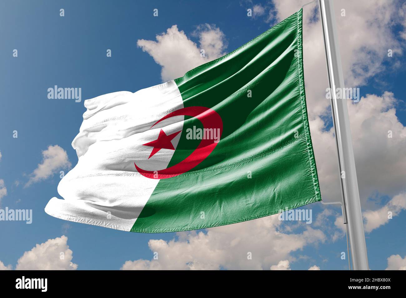 Flagge Algeriens Nationalbanner Stockfotografie Alamy