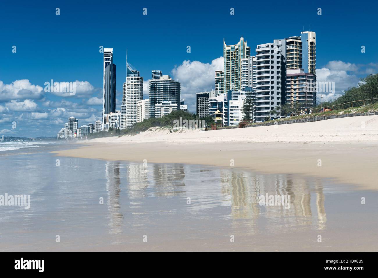 Surfers Paradise an der Gold Coast von Australien. Stockfoto