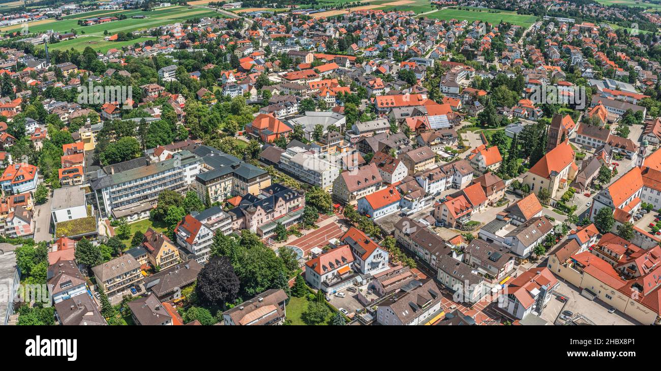 Luftaufnahme nach Bad Wörishofen im mittleren schwaben Stockfoto
