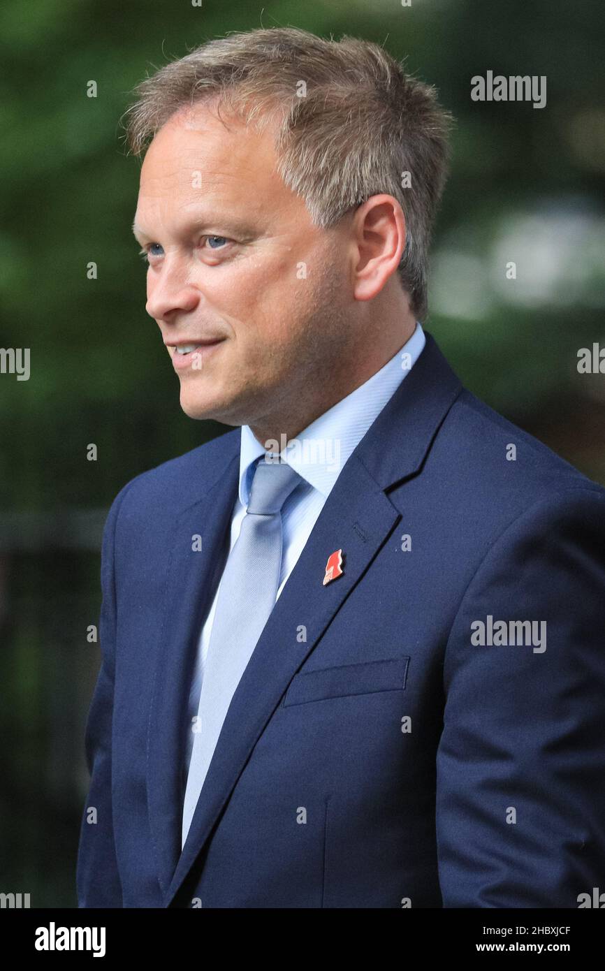 Grant Shapps MP, Staatssekretär für Verkehr, Politiker der Konservativen Partei, in Downing Street, Westminster Stockfoto