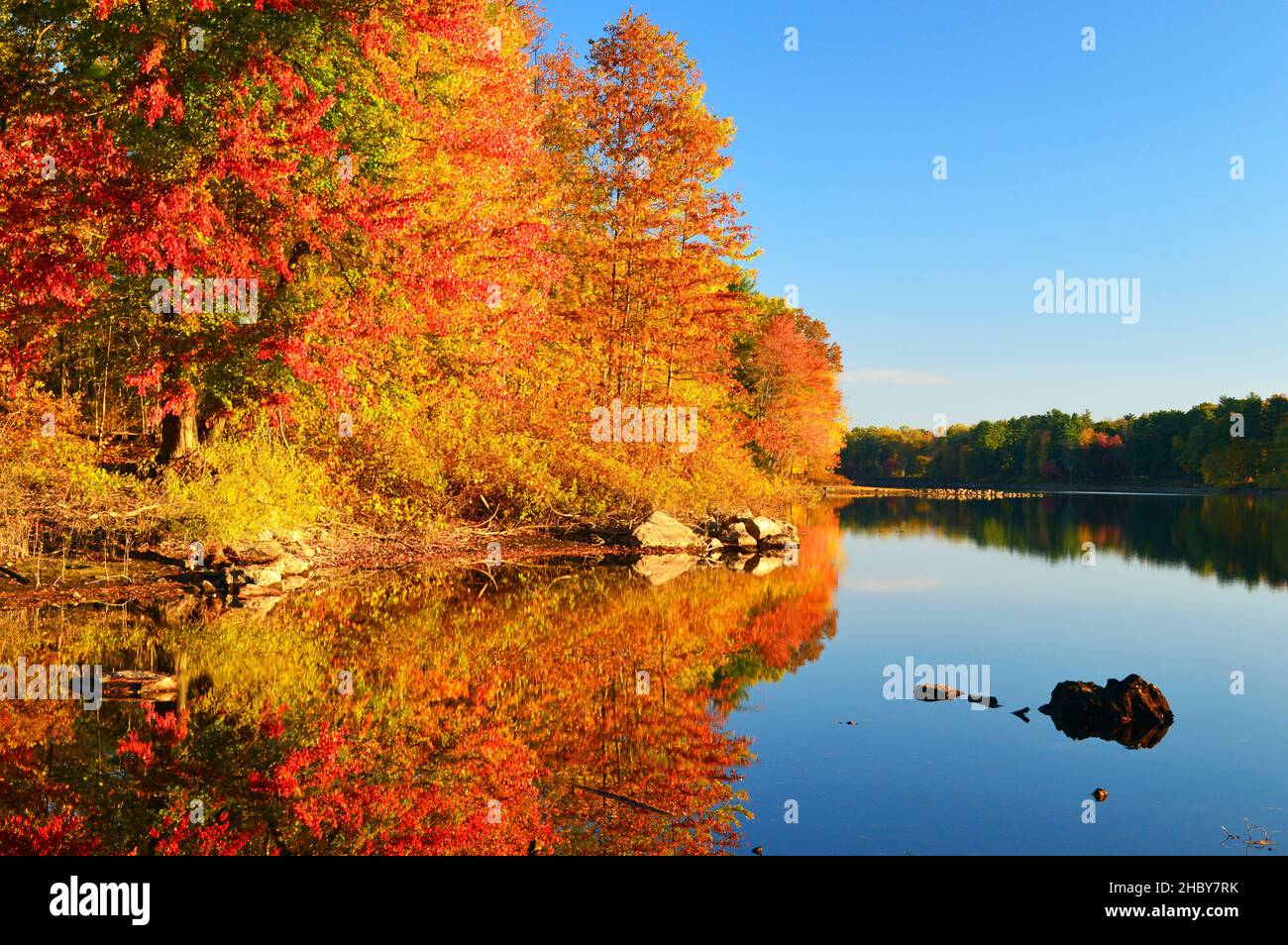 Herbst Ruhe In Neuengland Stockfoto