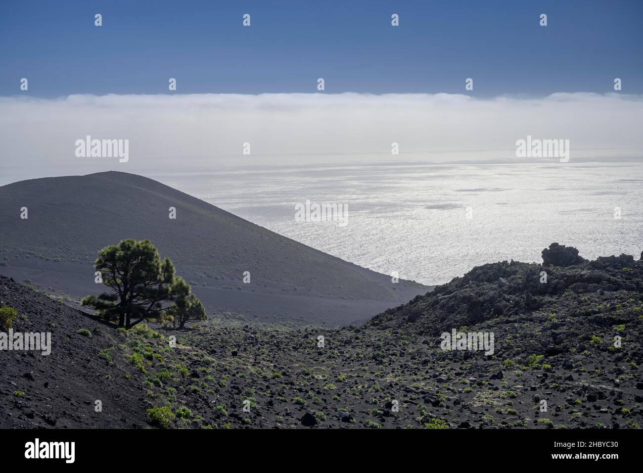 Wanderung zum Vulkan Teneguia, Fuencaliente, La Palma, Spanien Stockfoto