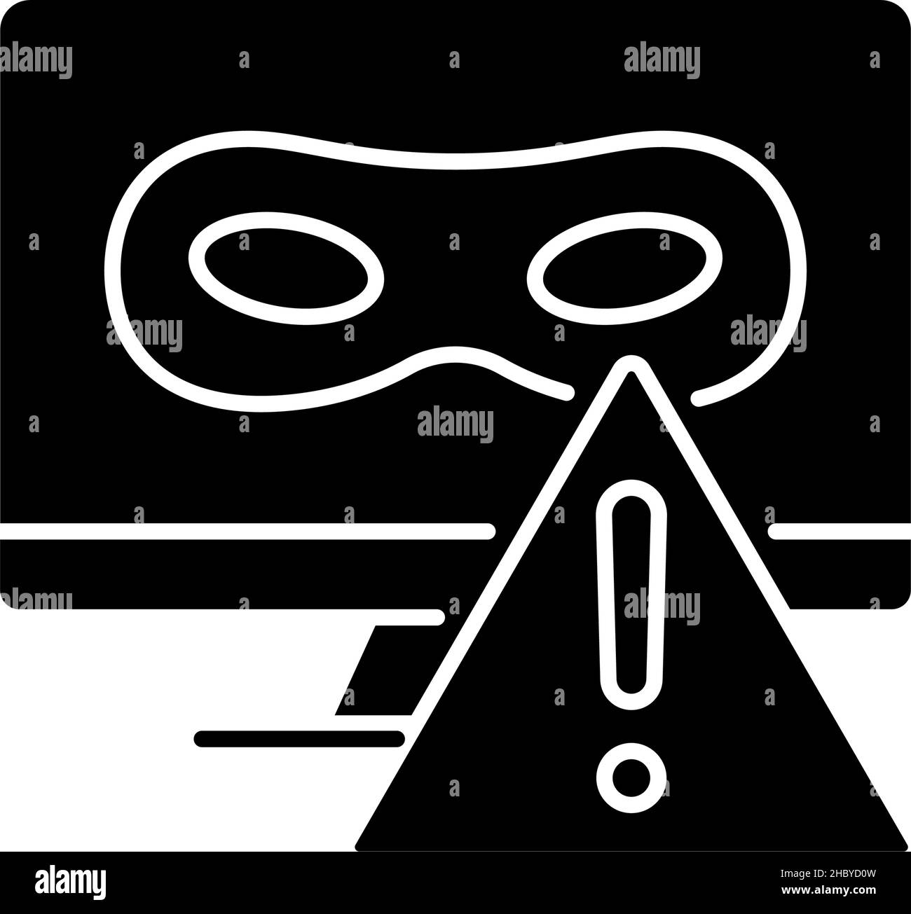 Rootkit, schwarzes Glyphensymbol Stock Vektor