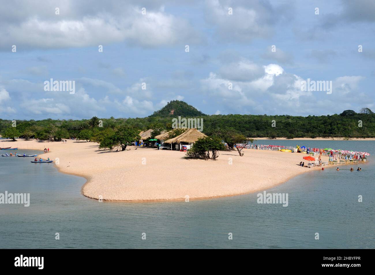 Alter do Chão,Brasilien,21. November 2021. Blick auf die Insel der Liebe in Alter do Chão, Bundesstaat Pará, nördliche Region Stockfoto