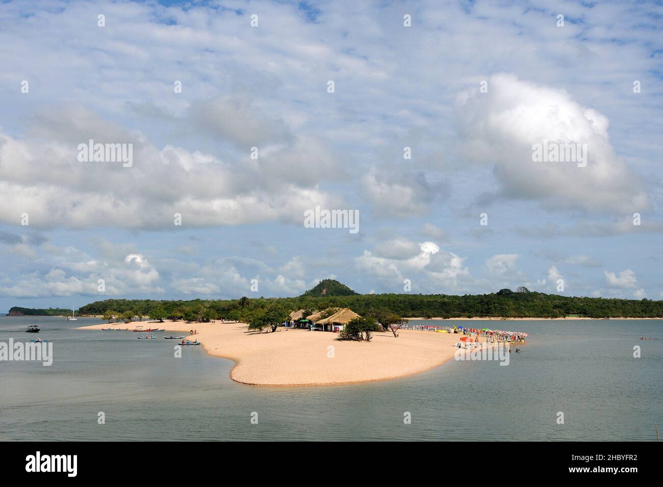 Alter do Chão,Brasilien,21. November 2021. Blick auf die Insel der Liebe in Alter do Chão, Bundesstaat Pará, nördliche Region Stockfoto