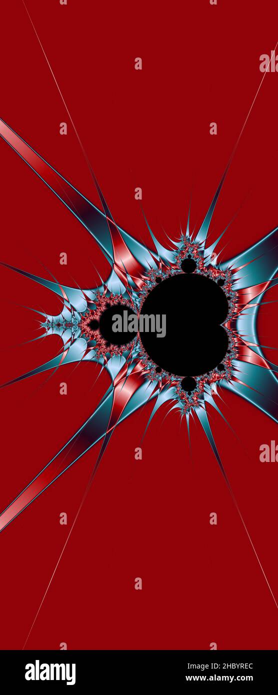 Abstraktes computergeneriertes Fraktaldesign. Ein Fraktal ist ein nie endende Muster. Fraktale sind unendlich komplexe Muster, die sich in sich selbst ähneln Stockfoto