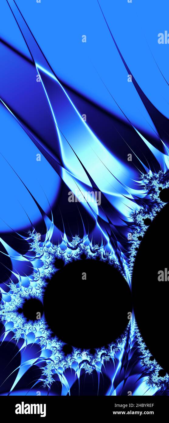 Abstraktes computergeneriertes Fraktaldesign. Ein Fraktal ist ein nie endende Muster. Fraktale sind unendlich komplexe Muster, die sich in sich selbst ähneln Stockfoto