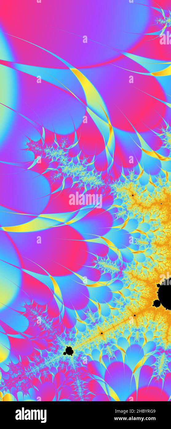 Abstraktes computergeneriertes Fraktaldesign. Ein Fraktal ist ein nie endende Muster. Fraktale sind unendlich komplexe Muster, die sich in sich selbst ähneln Stockfoto