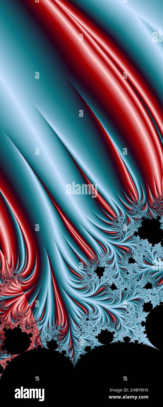 Abstraktes computergeneriertes Fraktaldesign. Ein Fraktal ist ein nie endende Muster. Fraktale sind unendlich komplexe Muster, die sich in sich selbst ähneln Stockfoto
