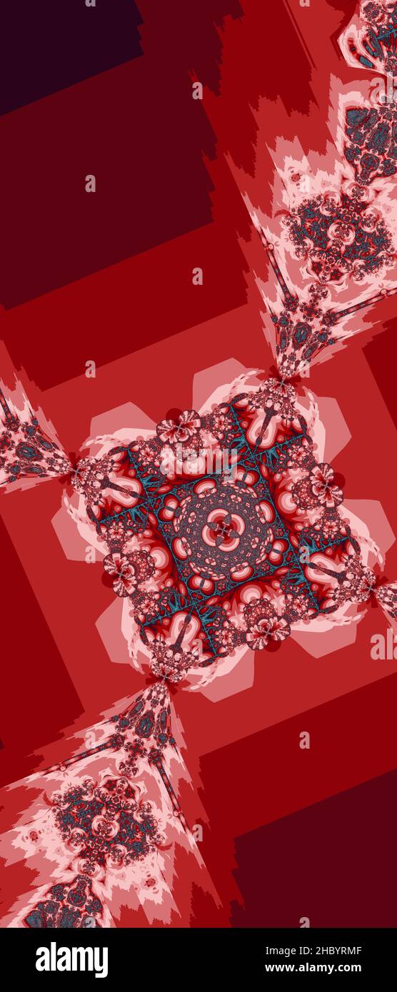 Abstraktes computergeneriertes Fraktaldesign. Ein Fraktal ist ein nie endende Muster. Fraktale sind unendlich komplexe Muster, die sich in sich selbst ähneln Stockfoto