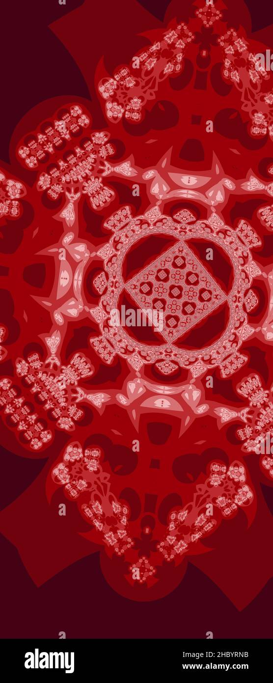 Abstraktes computergeneriertes Fraktaldesign. Ein Fraktal ist ein nie endende Muster. Fraktale sind unendlich komplexe Muster, die sich in sich selbst ähneln Stockfoto