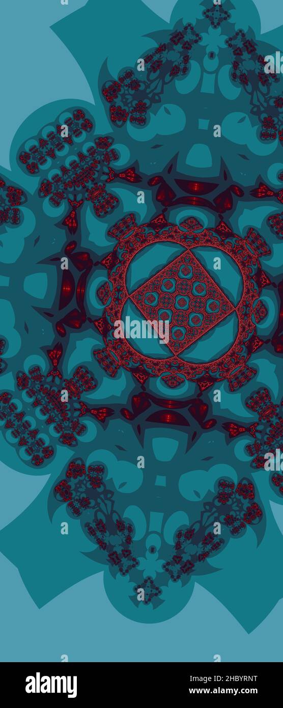 Abstraktes computergeneriertes Fraktaldesign. Ein Fraktal ist ein nie endende Muster. Fraktale sind unendlich komplexe Muster, die sich in sich selbst ähneln Stockfoto